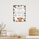 ハイランドカウミーファーストロードマイルストン誕生日 ポスター (キッチン)