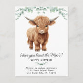 ハイランドカウユーカリプタスファーム新しいアドレス移動 案内ポストカード (正面)