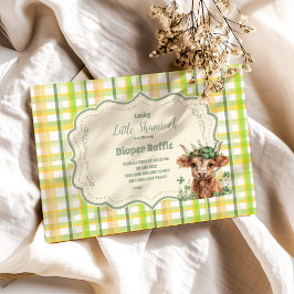 ハイランドカウラッキーリトルシャムロクディッパーラッフル エンクロージャーカード