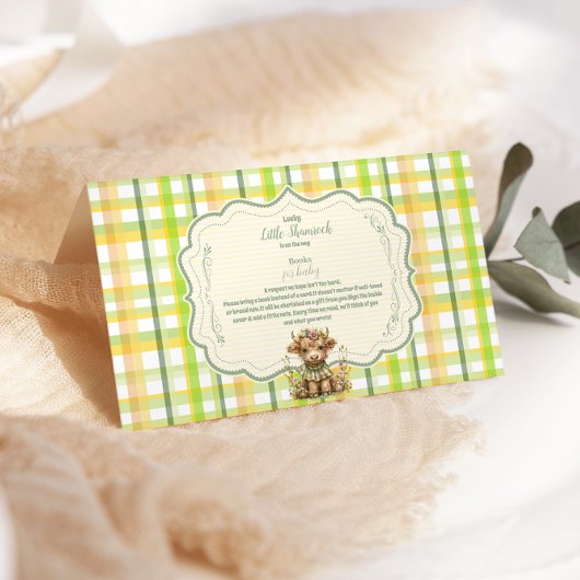 ハイランドカウラッキーリトルシャームロックブックスベビー エンクロージャーカード