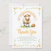 ハイランドカウレインボーSt patricks day誕生日 サンキューカード (正面)