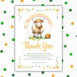 ハイランドカウレインボーSt patricks day誕生日 サンキューカード