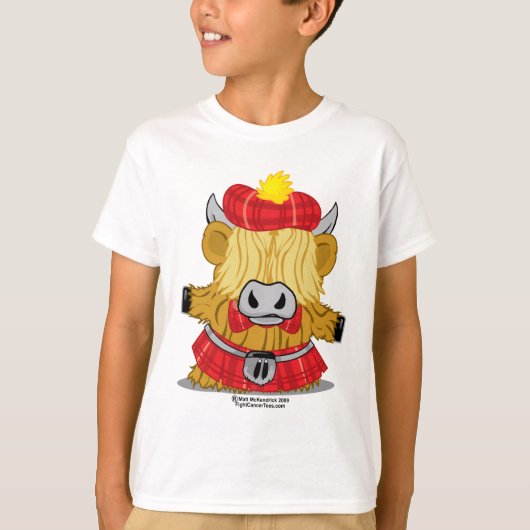 ハイランドカウレッドキルト Tシャツ (正面)