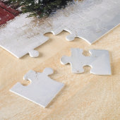 ハイランドカウレッドバーンクリスマスリース ジグソーパズル (側面)