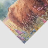 ハイランドカウワイルドフラワーフィールドのデコパージュ 薄葉紙 (詳細)