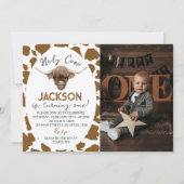 ハイランドカウワンバースデー招待状 招待状 (正面)