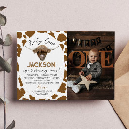 ハイランドカウワンバースデー招待状 招待状