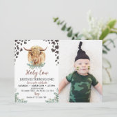 ハイランドカウワンバースデー招待状 招待状 (スタンド正面)