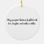 ハイランドカウーベビー初めてのクリスマスオーナメント セラミックオーナメント (裏面)