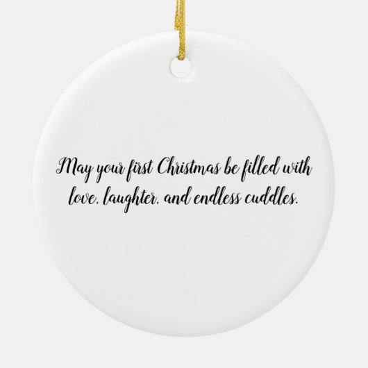 ハイランドカウーベビー初めてのクリスマスオーナメント セラミックオーナメント (裏面)