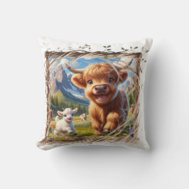 ハイランドカウー装飾用クッション素朴ファームハウスデコール クッション
