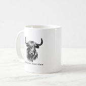 ハイランドカウ ゆるふわヘア大歓迎 牛牧場 コーヒーマグカップ (正面左)