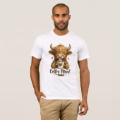 ハイランドカウ コーヒーTシャツ Tシャツ (正面フル)
