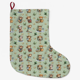 ハイランドカウ ホリデーパレード ラージクリスマスストッキング