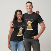 ハイランドカウ メリークリスマス 雪 Tシャツ (ユニセックス)