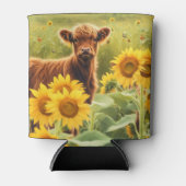 ハイランドカーフひまわりキュート 缶クーラー (正面)