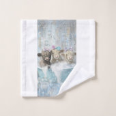 ハイランドカーブバブルバスマッチングシャワーカーテン バスタオルセット (ウォッシュタオル)