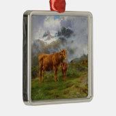 ハイランドキャトル(by Rosa Bonheur) メタルオーナメント (右)