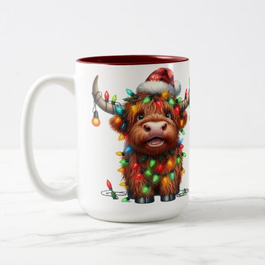 ハイランドコウのクリスマス ツートーンマグカップ (左)
