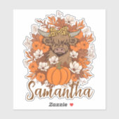 ハイランドコウ ハロウィン オートゥム 名前入り シール (シート)