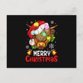 ハイランドコーウェスタンサンタハットXmas シーズンポストカード (正面)