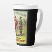 ハイランドスコティッシュウィスキーラベル カフェラテマグ (右アングル)