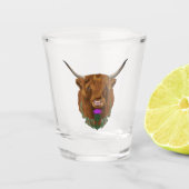 ハイランドスコティッシュパープルケルト結び目模様作品 ショットグラス (正面)