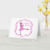 ハイランドダンサーピンクアボイン カード (黄色い花)