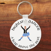 ハイランドダンサー – 他の人より飛躍 キーホルダー (正面)