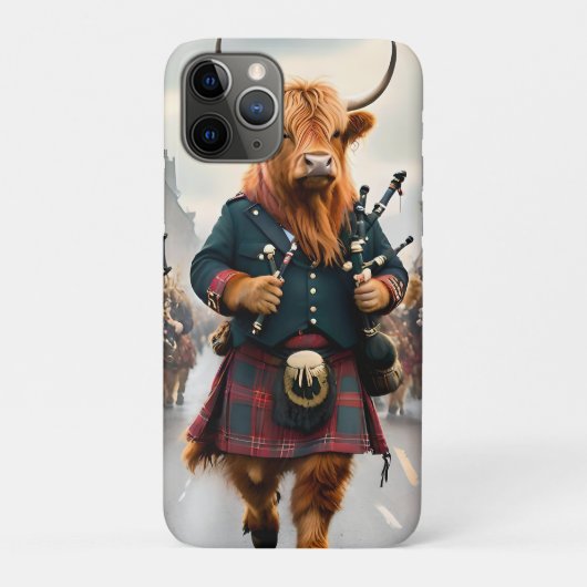 ハイランドハーモニー： バグパイプハイランドカウバンド Case-Mate iPhoneケース (裏)