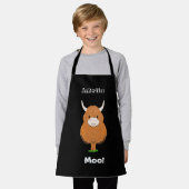 ハイランドパーソナライズされたカウエプロン エプロン (着用した状態)