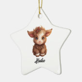 ハイランドパーソナライズされたカウズオーナメント セラミックオーナメント (左)