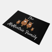 ハイランドパーソナライズされたカウファミリードアマット ドアマット (アングル)