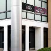 ハイランドフェスティバルクランマクタヴィシュテント 横断幕 (ビルの外側)