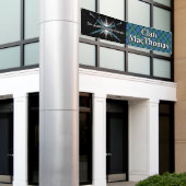 ハイランドフェスティバルクランマクトーマスタータンチェックテント 横断幕 (ビルの外側)