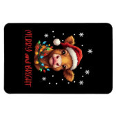 ハイランドベビーカウクリスマスライト マグネット (横)