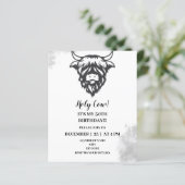 ハイランドホーリーカウズおもしろいバースデーパーティ招待状 (スタンド正面)