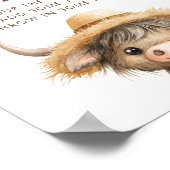 ハイランドホーリーカウモモサベビーシャワー ポスター (角)