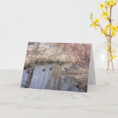 「ハイランド湖ダックス#3」サンキューカード カード (黄色い花)