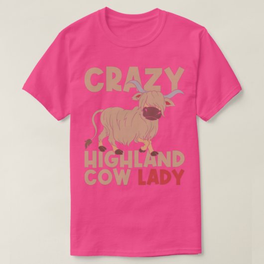 ハイランド熱狂するカウレディーハイランドカウウ Tシャツ (デザイン正面)