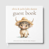 ハイランド牛お願い署名ゲストブックベビーシャワー ゲストブック (正面)