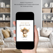 ハイランド牛お願い署名ゲストブックベビーシャワー ポスター