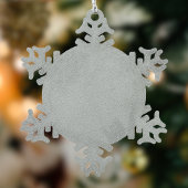 ハイランド牛かわいいサンタハットギンガムクリスマスの名前 スノーフレークピューターオーナメント