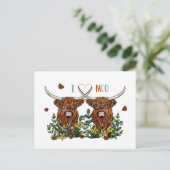 ハイランド牛があなたを愛するはがき ポストカード (スタンド正面)