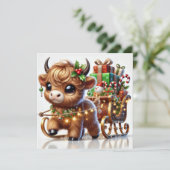 ハイランド牛がサンタのそりを引く シーズンカード (スタンド正面)