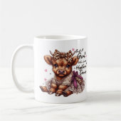 ハイランド牛が大好きかわいい女の子 コーヒーマグカップ (左)