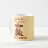 ハイランド牛が大好きな女の子だ コーヒーマグカップ (正面左)