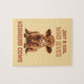 ハイランド牛が大好きな女の子だ ジグソーパズル (横)