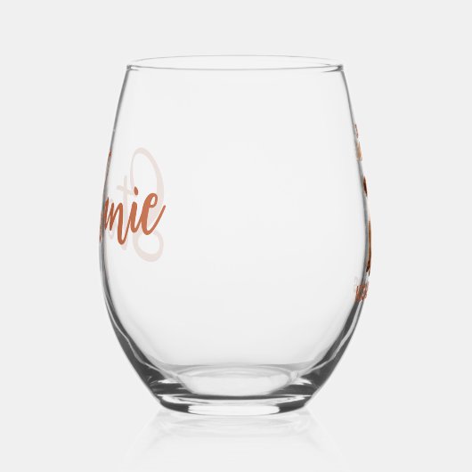 ハイランド牛が大好きな女の子だ ステムなしワイングラス (右)