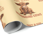 ハイランド牛が大好きな女の子だ ラッピングペーパー (ロールコーナー)